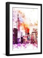NYC Watercolor Collection - The Empire-Philippe Hugonnard-Framed Art Print