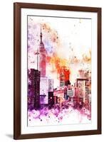 NYC Watercolor Collection - The Empire-Philippe Hugonnard-Framed Art Print