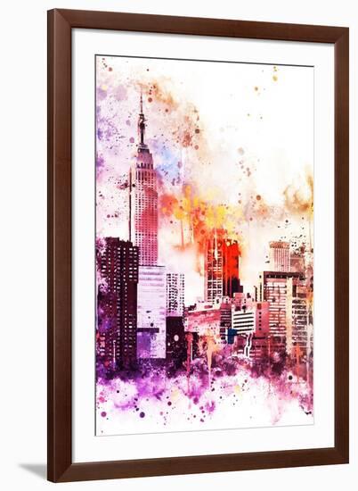 NYC Watercolor Collection - The Empire-Philippe Hugonnard-Framed Art Print