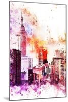 NYC Watercolor Collection - The Empire-Philippe Hugonnard-Mounted Art Print