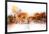 NYC Watercolor Collection - The Skyline-Philippe Hugonnard-Framed Art Print