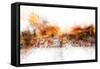 NYC Watercolor Collection - The Skyline-Philippe Hugonnard-Framed Stretched Canvas