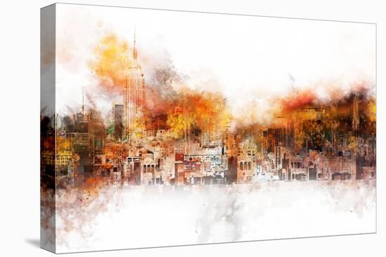 NYC Watercolor Collection - The Skyline-Philippe Hugonnard-Stretched Canvas