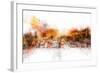 NYC Watercolor Collection - The Skyline-Philippe Hugonnard-Framed Art Print