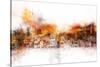 NYC Watercolor Collection - The Skyline-Philippe Hugonnard-Stretched Canvas