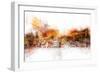NYC Watercolor Collection - The Skyline-Philippe Hugonnard-Framed Premium Giclee Print