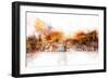 NYC Watercolor Collection - The Skyline-Philippe Hugonnard-Framed Art Print