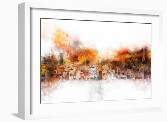 NYC Watercolor Collection - The Skyline-Philippe Hugonnard-Framed Art Print