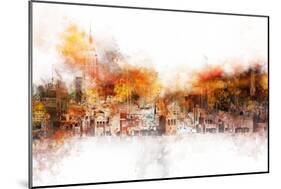 NYC Watercolor Collection - The Skyline-Philippe Hugonnard-Mounted Art Print