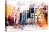NYC Watercolor Collection - The Skyscrapers-Philippe Hugonnard-Stretched Canvas