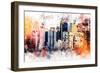 NYC Watercolor Collection - The Skyscrapers-Philippe Hugonnard-Framed Art Print