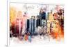 NYC Watercolor Collection - The Skyscrapers-Philippe Hugonnard-Framed Art Print