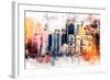 NYC Watercolor Collection - The Skyscrapers-Philippe Hugonnard-Framed Art Print