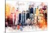 NYC Watercolor Collection - The Skyscrapers-Philippe Hugonnard-Stretched Canvas