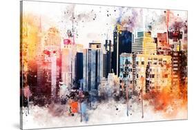 NYC Watercolor Collection - The Skyscrapers-Philippe Hugonnard-Stretched Canvas