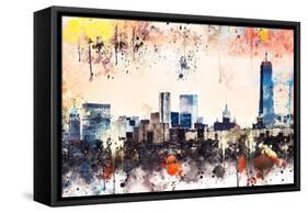 NYC Watercolor Collection - The View-Philippe Hugonnard-Framed Stretched Canvas