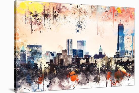 NYC Watercolor Collection - The View-Philippe Hugonnard-Stretched Canvas