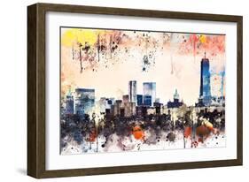 NYC Watercolor Collection - The View-Philippe Hugonnard-Framed Art Print