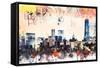 NYC Watercolor Collection - The View-Philippe Hugonnard-Framed Stretched Canvas