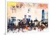 NYC Watercolor Collection - The View-Philippe Hugonnard-Framed Art Print