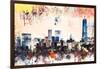 NYC Watercolor Collection - The View-Philippe Hugonnard-Framed Art Print