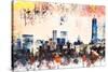 NYC Watercolor Collection - The View-Philippe Hugonnard-Stretched Canvas