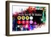 NYC Watercolor Collection - Times Sq-42 St Station-Philippe Hugonnard-Framed Art Print