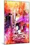 NYC Watercolor Collection - Times Square by Night-Philippe Hugonnard-Mounted Art Print