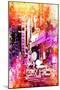 NYC Watercolor Collection - Times Square by Night-Philippe Hugonnard-Mounted Art Print