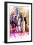 NYC Watercolor Collection - Times Square Skyscrapers-Philippe Hugonnard-Framed Art Print