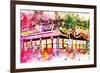 NYC Watercolor Collection - Times Square Subway-Philippe Hugonnard-Framed Art Print