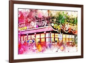 NYC Watercolor Collection - Times Square Subway-Philippe Hugonnard-Framed Art Print