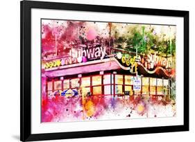 NYC Watercolor Collection - Times Square Subway-Philippe Hugonnard-Framed Art Print