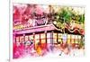 NYC Watercolor Collection - Times Square Subway-Philippe Hugonnard-Framed Art Print