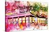 NYC Watercolor Collection - Times Square Subway-Philippe Hugonnard-Stretched Canvas