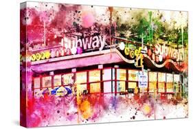 NYC Watercolor Collection - Times Square Subway-Philippe Hugonnard-Stretched Canvas