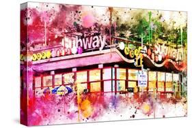 NYC Watercolor Collection - Times Square Subway-Philippe Hugonnard-Stretched Canvas
