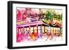 NYC Watercolor Collection - Times Square Subway-Philippe Hugonnard-Framed Premium Giclee Print