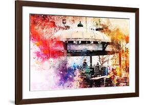 NYC Watercolor Collection - Union Square Station-Philippe Hugonnard-Framed Art Print