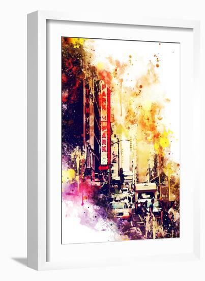 NYC Watercolor Collection - Urban Atmosphere-Philippe Hugonnard-Framed Art Print