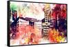 NYC Watercolor Collection - Urban Signs-Philippe Hugonnard-Framed Stretched Canvas