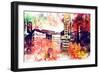 NYC Watercolor Collection - Urban Signs-Philippe Hugonnard-Framed Premium Giclee Print