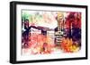 NYC Watercolor Collection - Urban Signs-Philippe Hugonnard-Framed Art Print