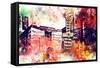 NYC Watercolor Collection - Urban Signs-Philippe Hugonnard-Framed Stretched Canvas
