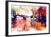 NYC Watercolor Collection - Urban Signs-Philippe Hugonnard-Framed Art Print