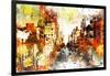 NYC Watercolor Collection - Urban Street-Philippe Hugonnard-Framed Art Print