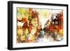 NYC Watercolor Collection - Urban Street-Philippe Hugonnard-Framed Art Print
