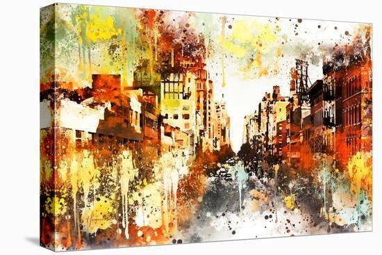 NYC Watercolor Collection - Urban Street-Philippe Hugonnard-Stretched Canvas