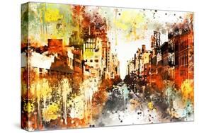 NYC Watercolor Collection - Urban Street-Philippe Hugonnard-Stretched Canvas