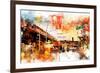 NYC Watercolor Collection - Urban Traffic-Philippe Hugonnard-Framed Art Print